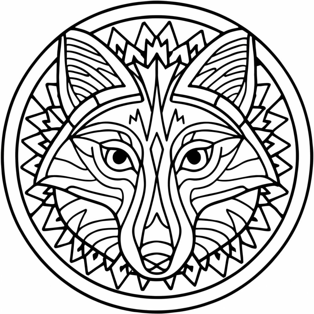 Mandalas Loup 57